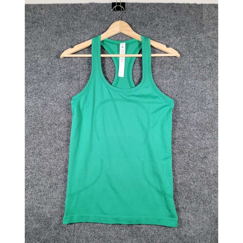 Lululemon Swiftly Tech Racerback Tank Top Size 6 Green Gym Athletic Running Yoga